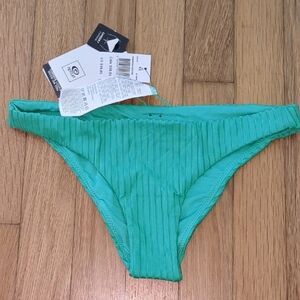 Rip Curl Green Ribbed Bikini Bottom